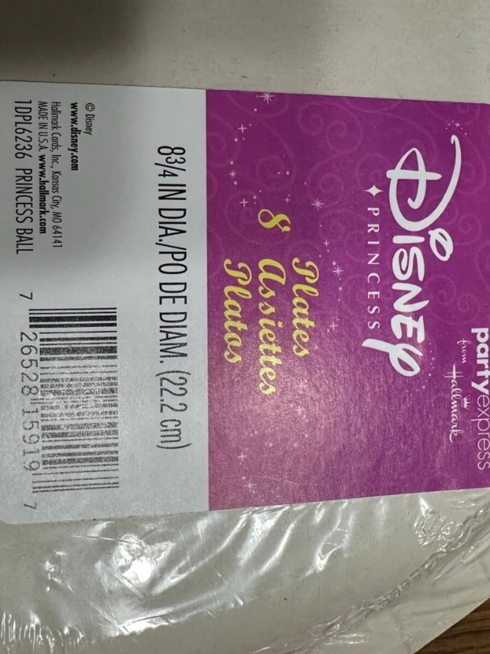 Disney Princess VTG 2004 Birthday Party Supplies Lot Hallmark Heart Plate Napkin